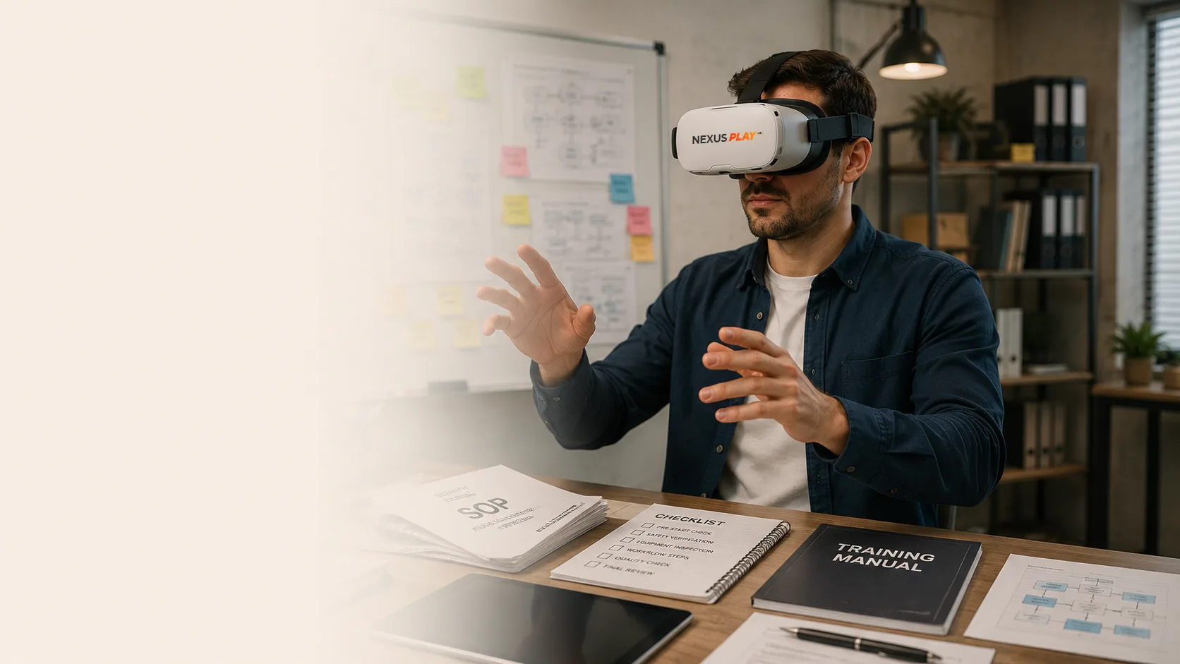 SOP and checklist materials converted into a custom VR training module.