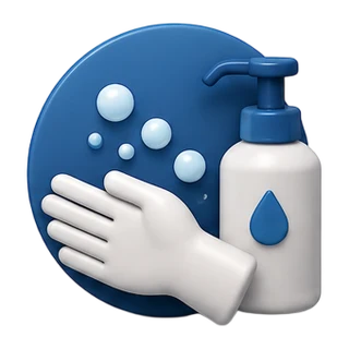 Hygiene and safety procedures use case icon